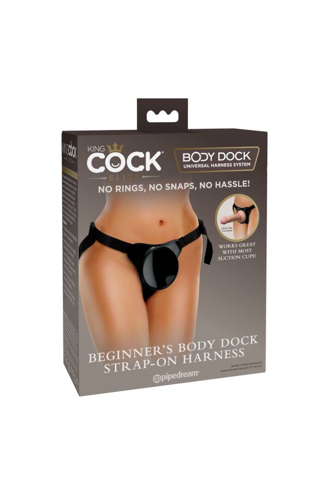 Pipedream - King Cock Elite - Beginner's Body Dock Strap-on Harness - Black - Stag Shop