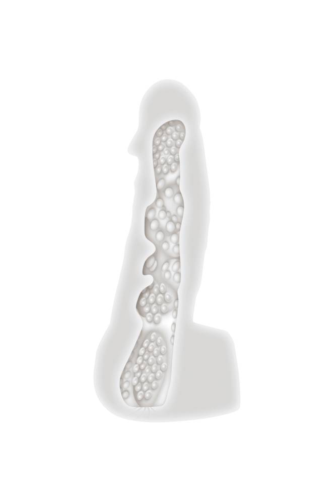 Evolved - Gender X - Stroke and Poke 2-in-1 Stroker & Dildo - Clear - Stag Shop
