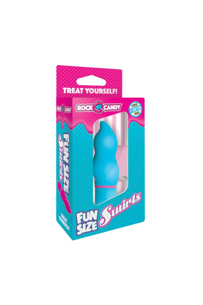 Rock Candy Toys - Fun Size Swirl Mini Vibrator - Blue - Stag Shop