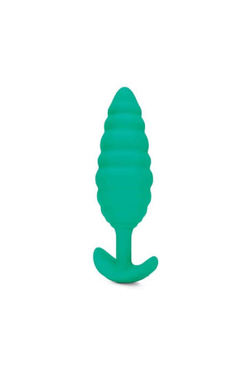 b-Vibe - Twist Textured Vibrating Butt Plug - Green - Stag Shop