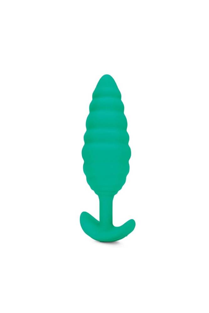b-Vibe - Twist Textured Vibrating Butt Plug - Green - Stag Shop