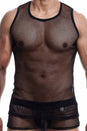 MaleBasics - Fishnet Tank top - Black - Stag Shop