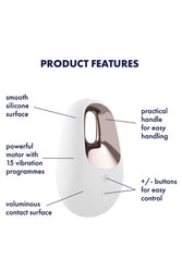 Satisfyer - Layons - White Temptation Vibrator - White/Rose Gold - Stag Shop