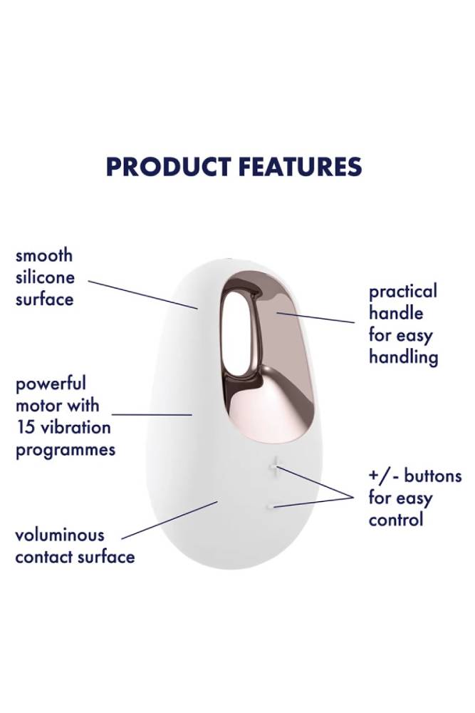 Satisfyer - Layons - White Temptation Vibrator - White/Rose Gold - Stag Shop