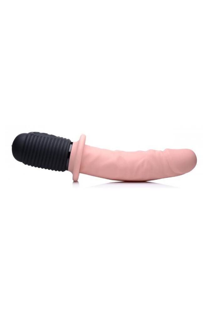 XR Brands - Power Pounder Vibrating and Thrusting Silicone Dildo - Stag Shop