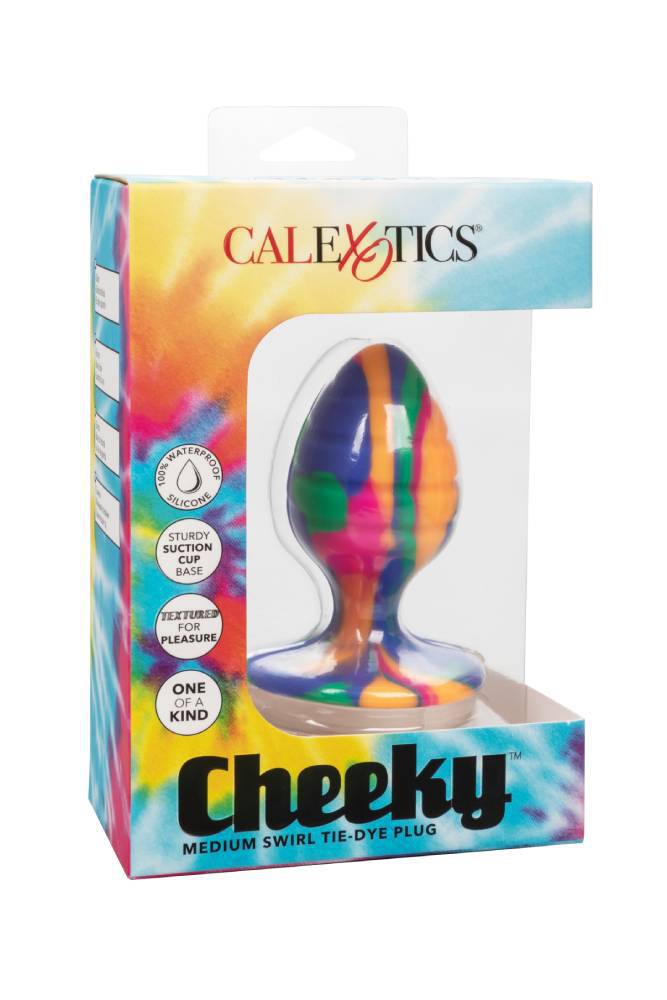 Cal Exotics - Cheeky Swirl Tie-Dye Butt Plug - Medium - Stag Shop