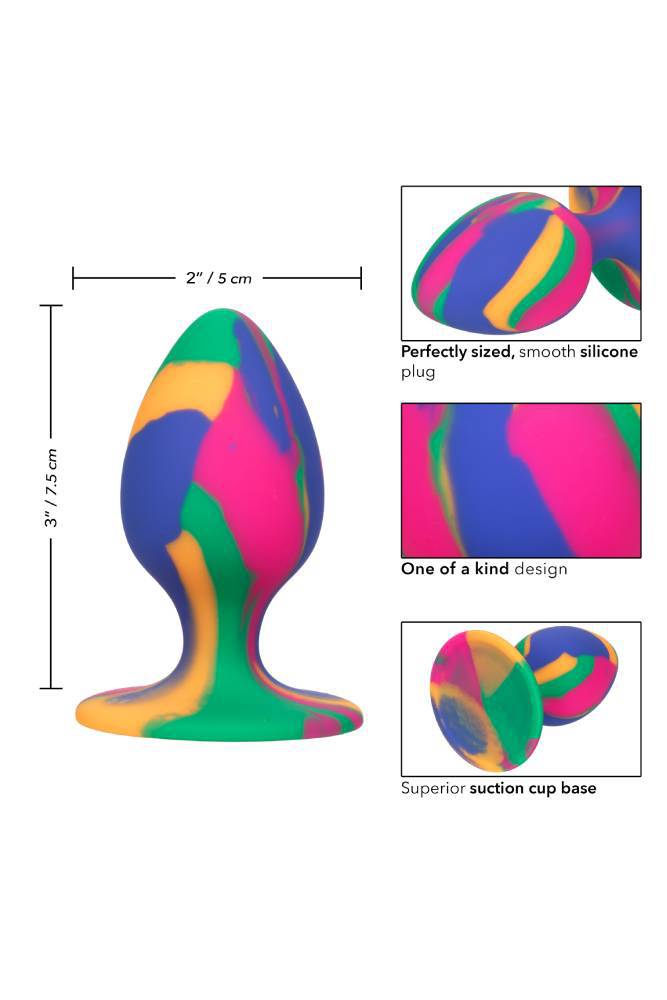 Cal Exotics - Cheeky Tie-Dye Butt Plug - Medium - Stag Shop