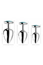 XR Brands - Booty Sparks - Turquoise Heart Shaped Butt Plug - Medium - Stag Shop