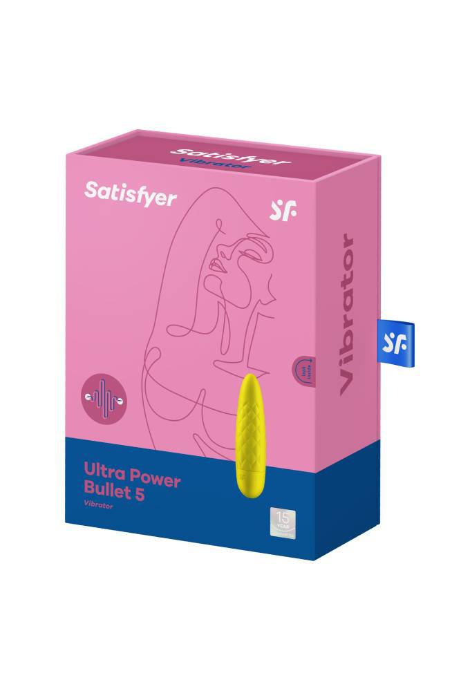 Satisfyer - Ultra Power Bullet 5 - Rechargeable Waterproof Bullet Vibrator - Yellow - Stag Shop