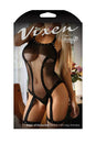Fantasy Lingerie - V763 - Edge of Seduction Teddy with Leg Harness - Black - Stag Shop