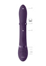 Shots Toys - VIVE - Halo - Stimulating Ring Rabbit Vibrator - Purple - Stag Shop