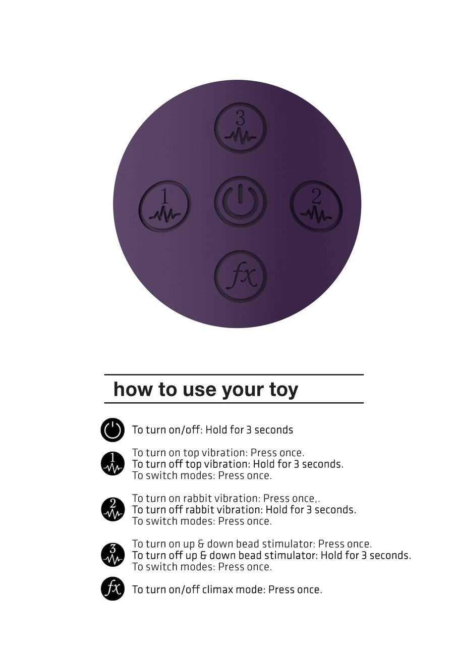 Shots Toys - VIVE - Halo - Stimulating Ring Rabbit Vibrator - Purple - Stag Shop