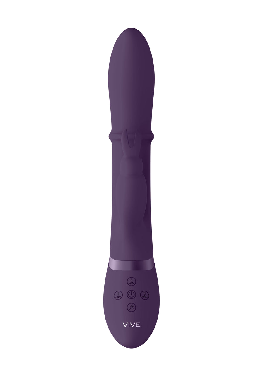 Shots Toys - VIVE - Halo - Stimulating Ring Rabbit Vibrator - Purple - Stag Shop