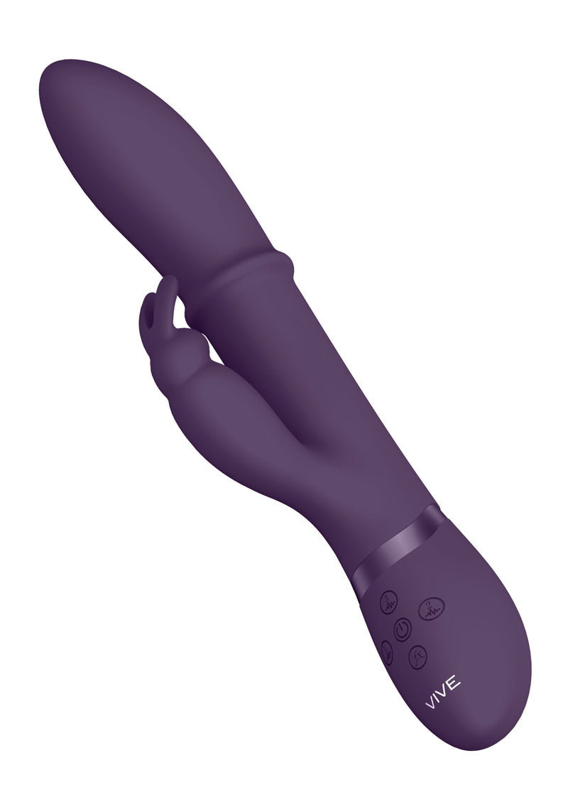 Shots Toys - VIVE - Halo - Stimulating Ring Rabbit Vibrator - Purple - Stag Shop