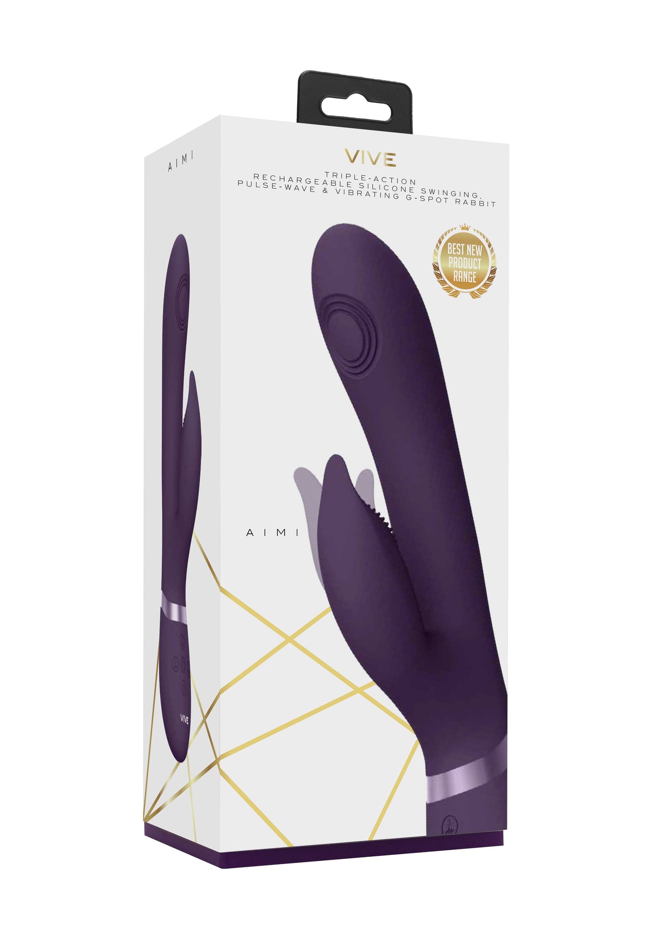 Shots Toys - VIVE - Aimi - Pulse Wave & Vibrating G-Spot Rabbit - Purple - Stag Shop