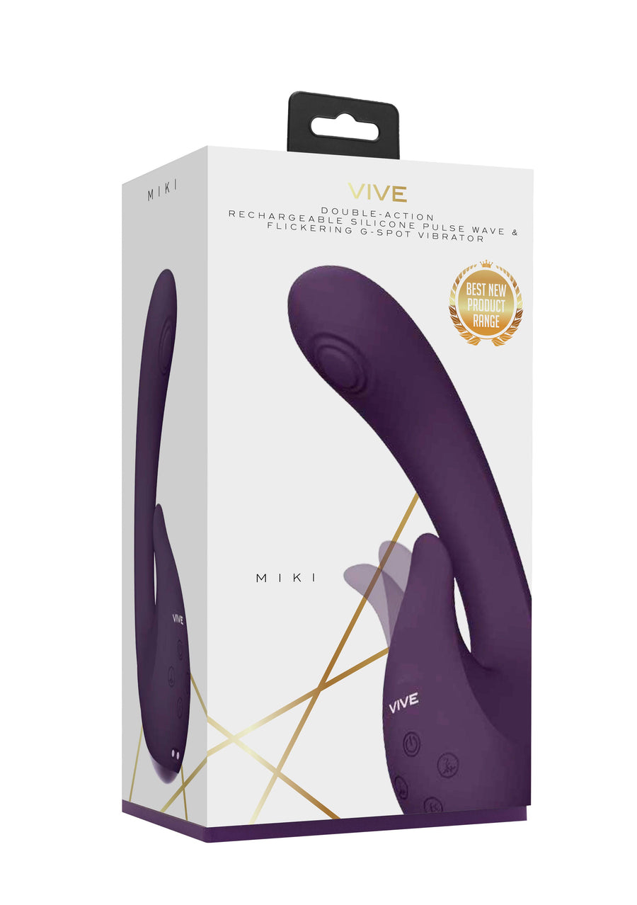 Shots Toys - VIVE - Miki - Pulse Wave & Flickering G-Spot Vibrator - Purple - Stag Shop