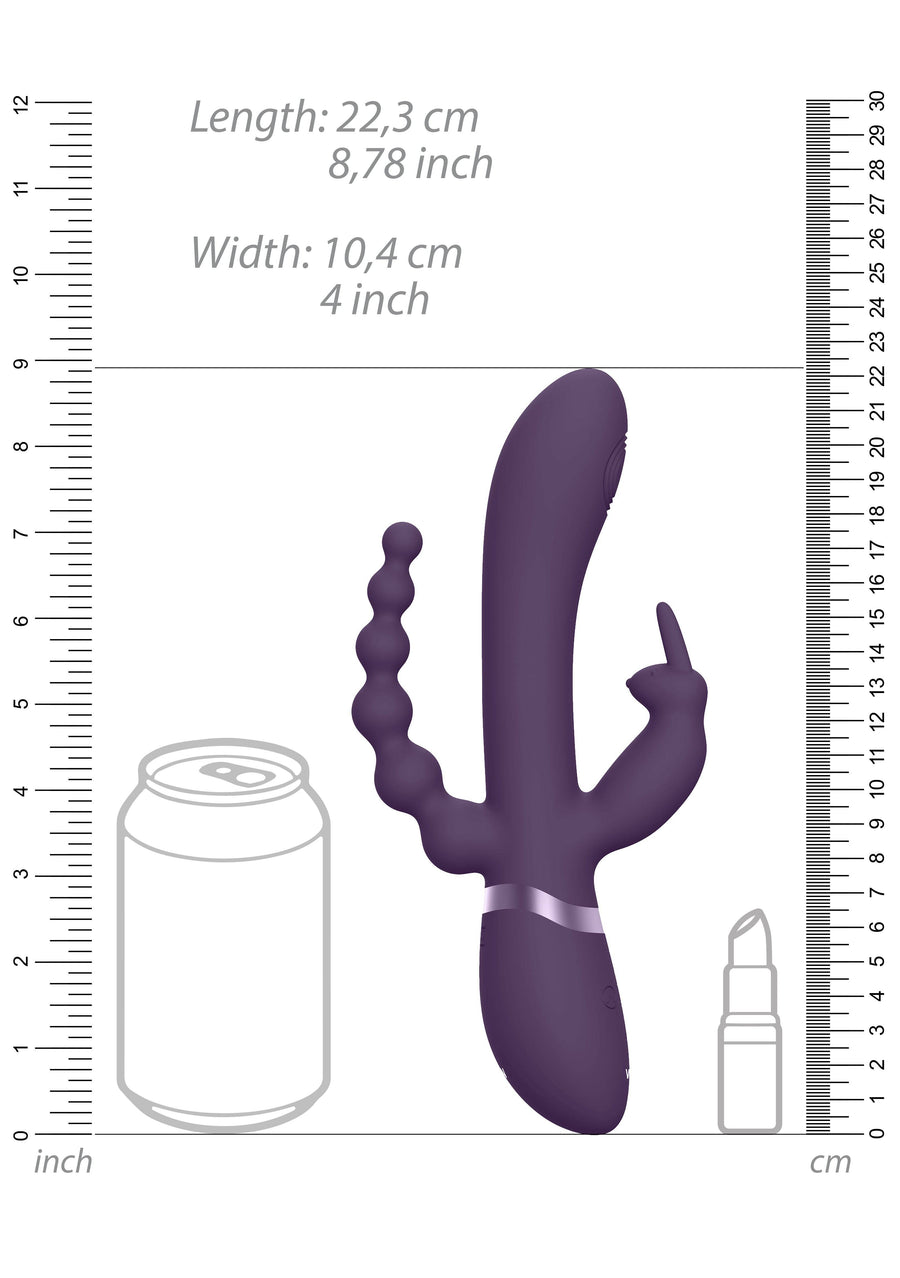 Shots Toys - VIVE - Rini Pulse Wave & Double Penetration Rabbit Vibrator - Purple - Stag Shop