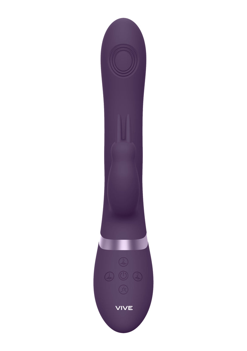 Shots Toys - VIVE - Rini Pulse Wave & Double Penetration Rabbit Vibrator - Purple - Stag Shop