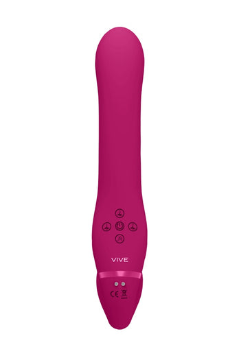Shots Toys - VIVE - Ai Dual Vibrating & Air Wave Tickler Strapless Strap On - Pink - Stag Shop
