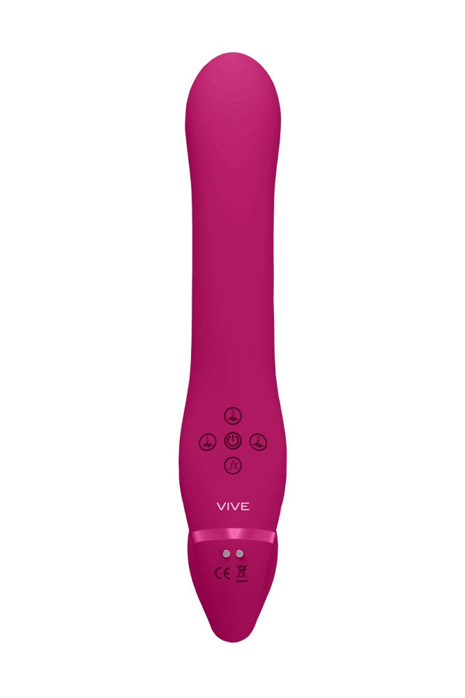 Shots Toys - VIVE - Ai Dual Vibrating & Air Wave Tickler Strapless Strap On - Pink - Stag Shop
