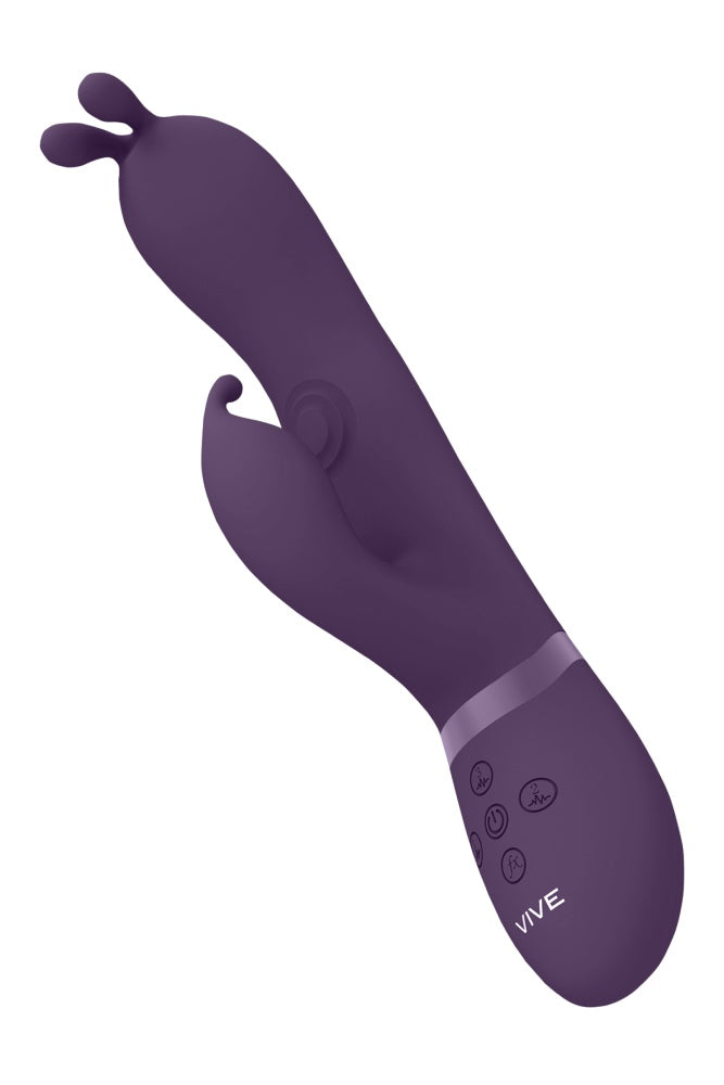 Shots Toys - VIVE - Gada Rabbit Vibrator with Pulse Wave Shaft - Purple - Stag Shop