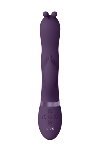 Shots Toys - VIVE - Gada Rabbit Vibrator with Pulse Wave Shaft - Purple - Stag Shop