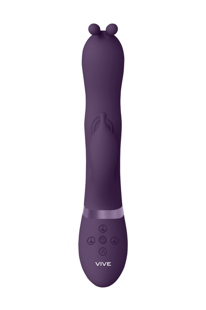 Shots Toys - VIVE - Gada Rabbit Vibrator with Pulse Wave Shaft - Purple - Stag Shop