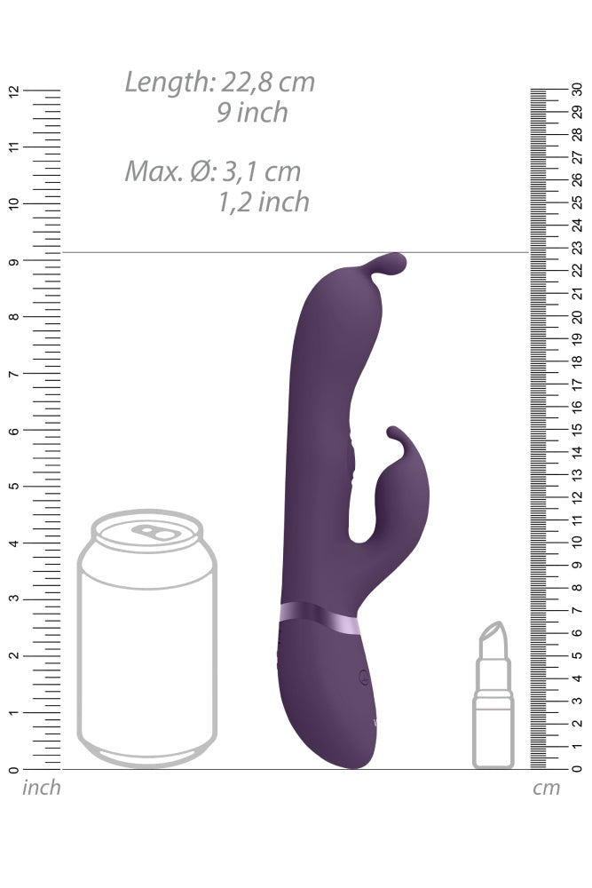 Shots Toys - VIVE - Gada Rabbit Vibrator with Pulse Wave Shaft - Purple - Stag Shop