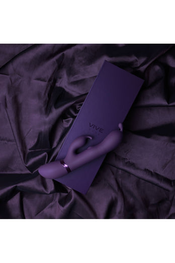 Shots Toys - VIVE - Gada Rabbit Vibrator with Pulse Wave Shaft - Purple - Stag Shop