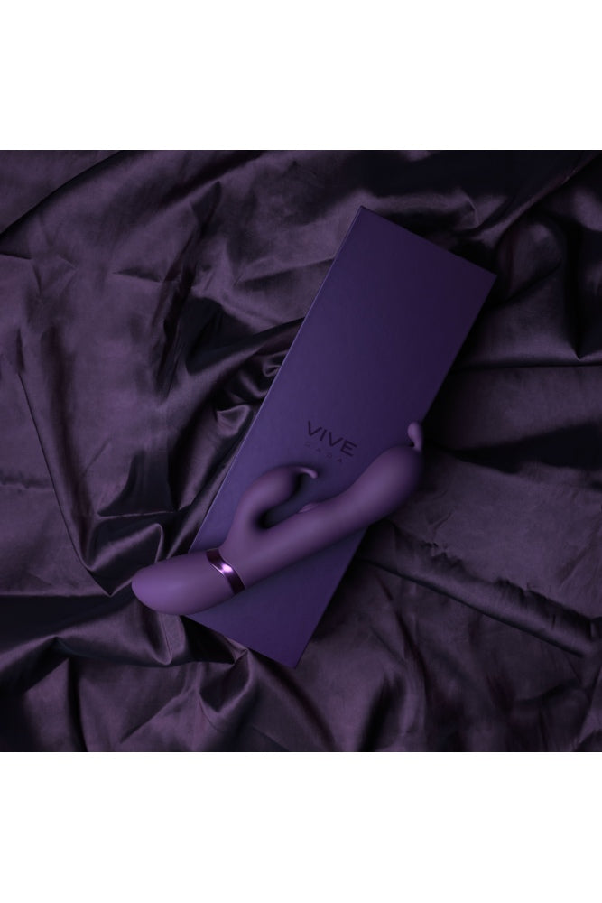 Shots Toys - VIVE - Gada Rabbit Vibrator with Pulse Wave Shaft - Purple - Stag Shop