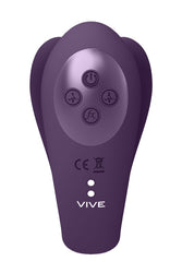 Shots Toys - VIVE - Yoko Dual Prong Vibrator with Clitoral Pulse Wave - Purple - Stag Shop