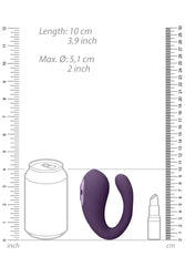 Shots Toys - VIVE - Yoko Dual Prong Vibrator with Clitoral Pulse Wave - Purple - Stag Shop