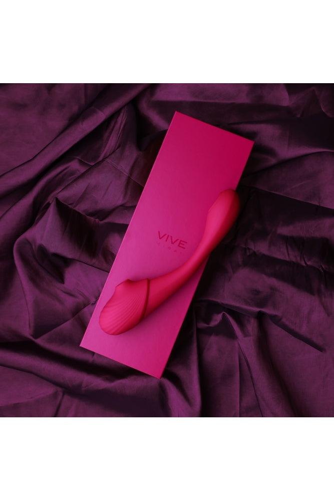 Shots Toys - VIVE - Mirai  Double Ended Pulse Wave & Air Wave Bendable Vibrator - Pink - Stag Shop