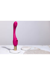 Shots Toys - VIVE - Mirai  Double Ended Pulse Wave & Air Wave Bendable Vibrator - Pink - Stag Shop