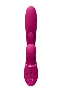 Thumbnail for Shots Toys - VIVE - Ena Thrusting Vibrator with Flapping Tongue & Air Wave Stimulator - Pink - Stag Shop