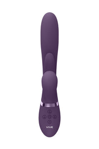 Thumbnail for Shots Toys - VIVE - Kura Thrusting Vibrator with Flapping Tongue & Air Wave Stimulator - Purple - Stag Shop