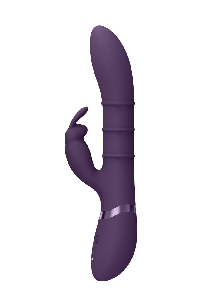 Shots Toys - VIVE - Sora Rabbit Vibrator with Stimulating Rings - Purple - Stag Shop