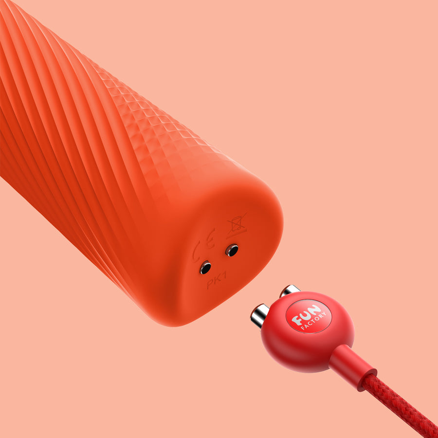 Fun Factory - Vim Rechargeable Massage Wand - Orange - Stag Shop