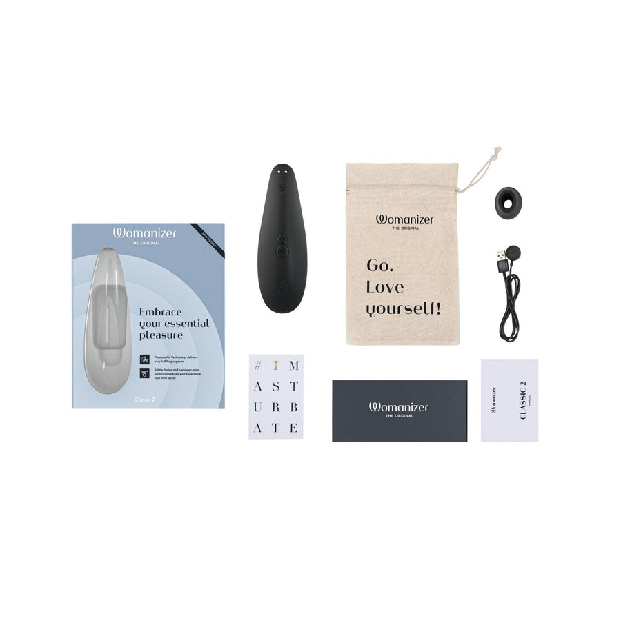 Womanizer - Classic 2 Clitoral Stimulator - Black - Stag Shop