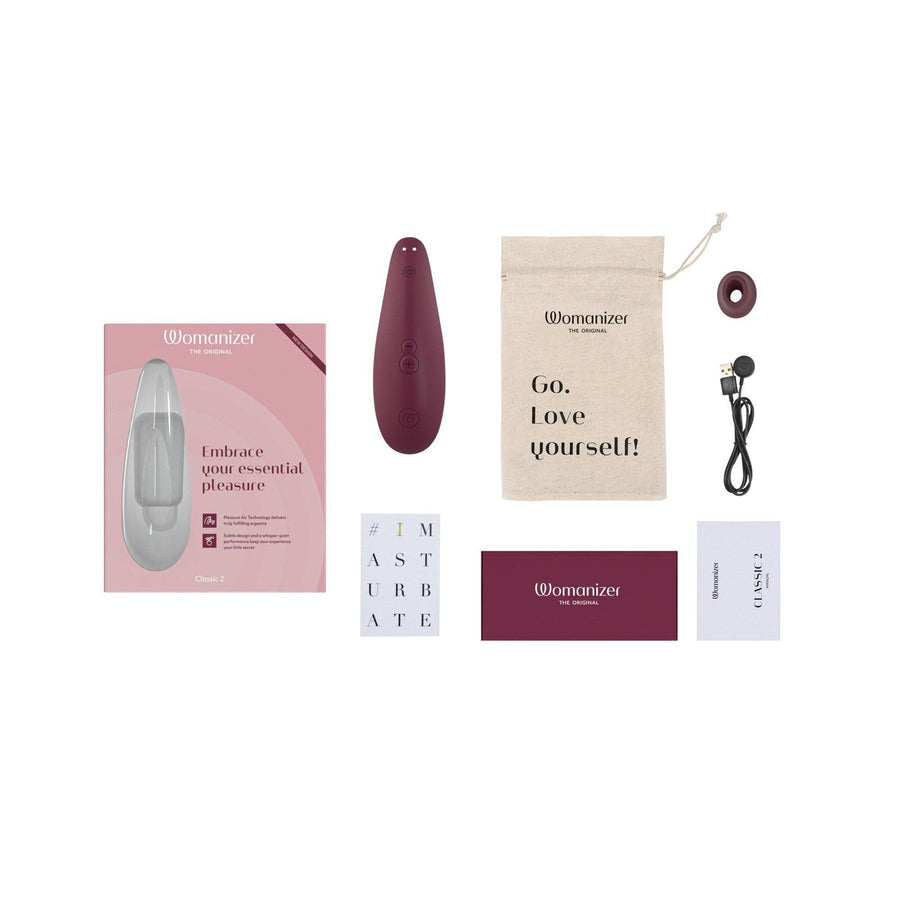 Womanizer - Classic 2 Clitoral Stimulator - Bordeaux - Stag Shop