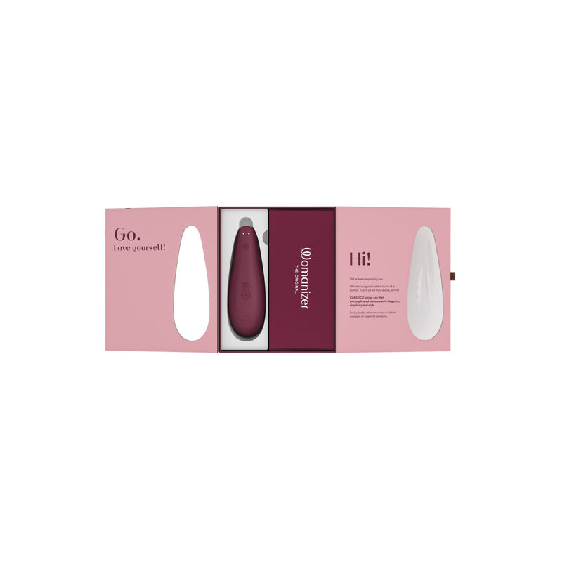 Womanizer - Classic 2 Clitoral Stimulator - Bordeaux - Stag Shop