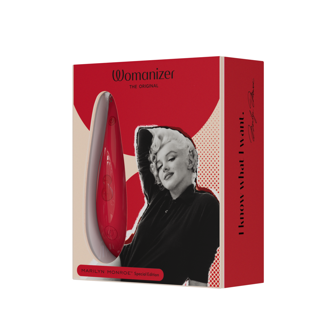 Womanizer - Marilyn Monroe x Womanizer Classic 2 Clitoral Stimulator - Red - Stag Shop