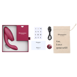 Womanizer - Duo 2 Dual Stimulation Vibrator - Bordeaux - Stag Shop