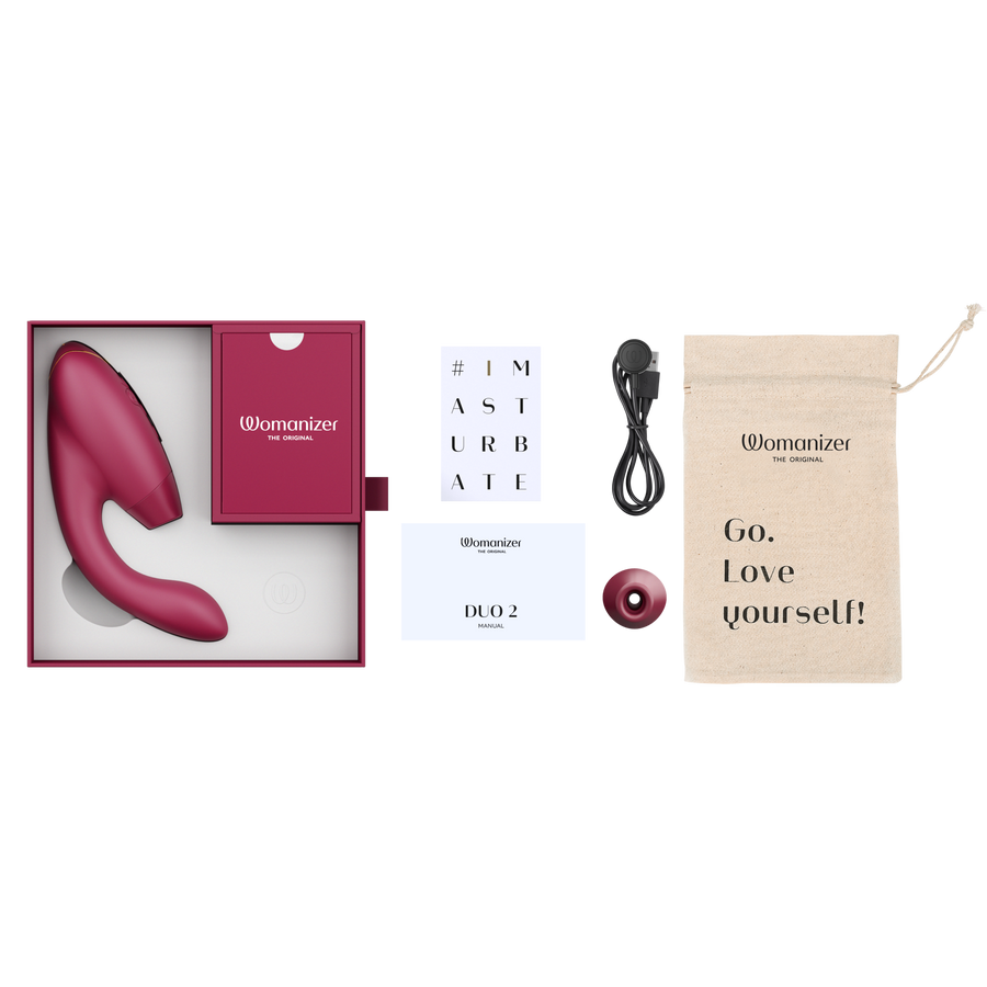 Womanizer - Duo 2 Dual Stimulation Vibrator - Bordeaux - Stag Shop