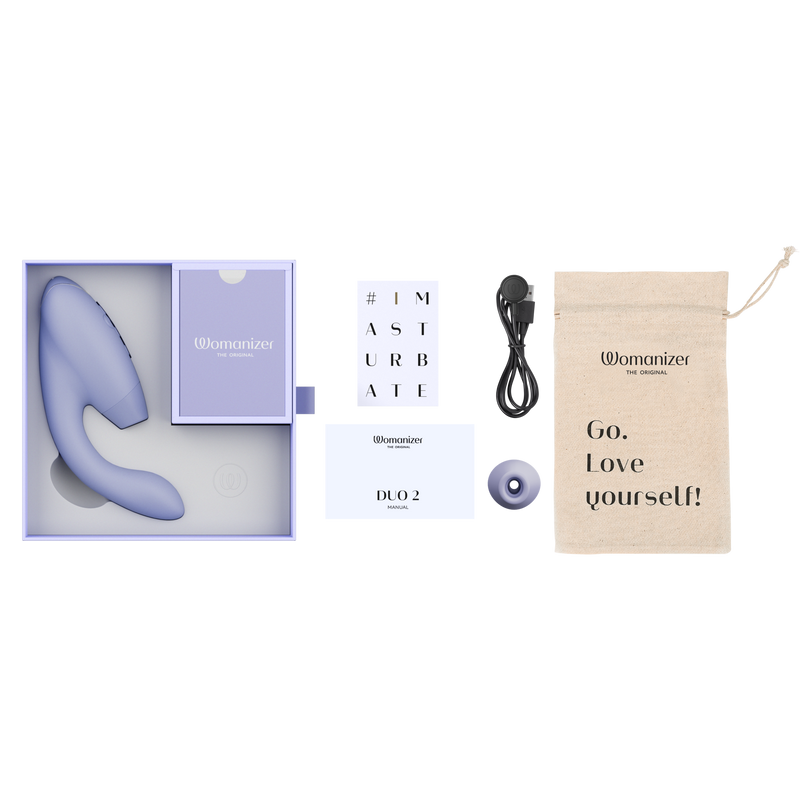 Womanizer - Duo 2 Dual Stimulation Vibrator - Lilac - Stag Shop
