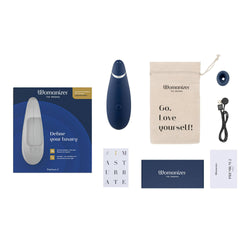 Womanizer - Premium 2 Clitoral Stimulator - Blueberry - Stag Shop