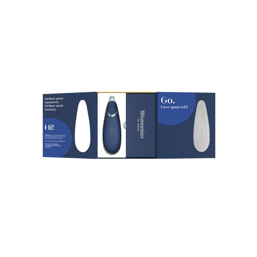 Womanizer - Premium 2 Clitoral Stimulator - Blueberry - Stag Shop
