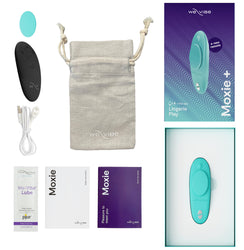 We-Vibe - Moxie + Wearable Bluetooth Clitoral Vibrator - Aqua - Stag Shop