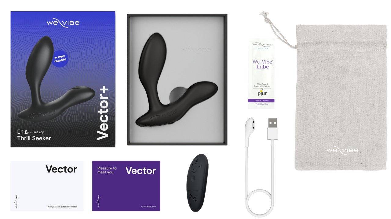 We-Vibe - Vector + Prostate Massager - Charcoal Black - Stag Shop