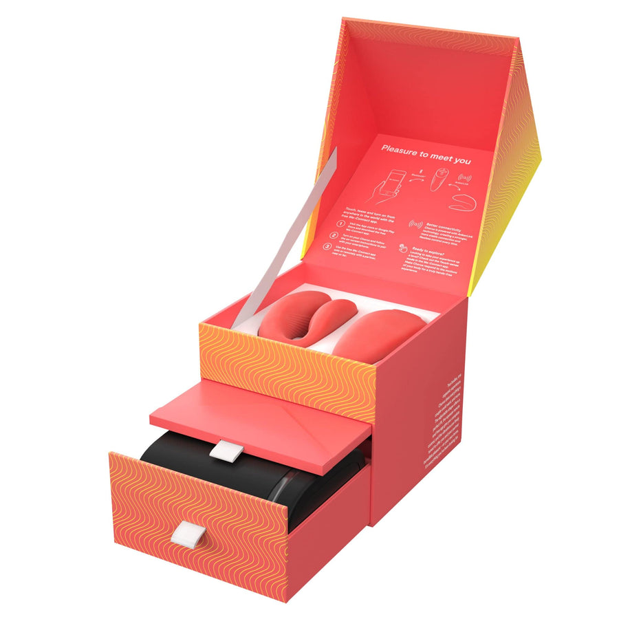 We-Vibe - Chorus Adjustable Dual Couples Vibrator - Crave Coral - Stag Shop